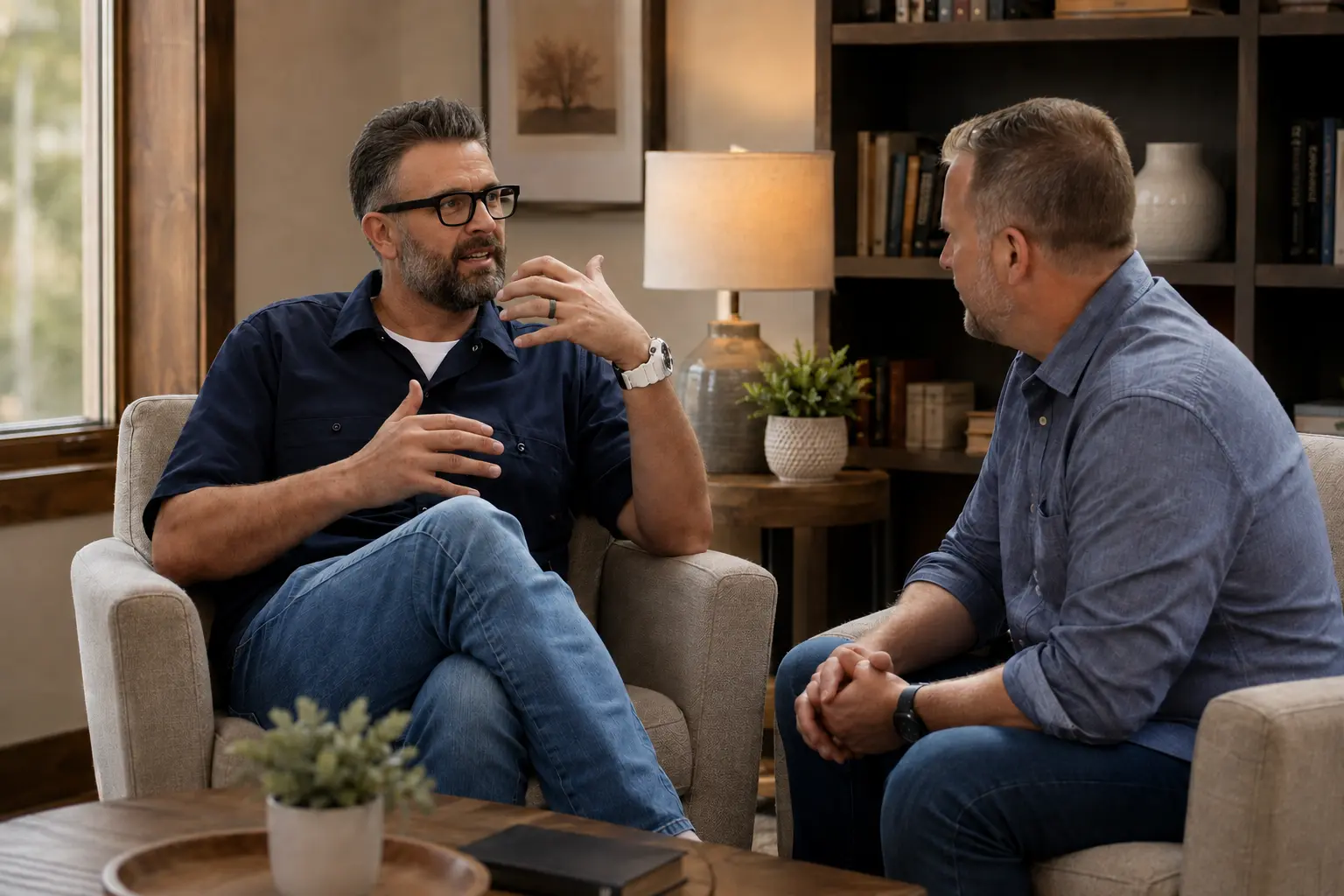 Chris Reinhard in a one-on-one leadership coaching conversation